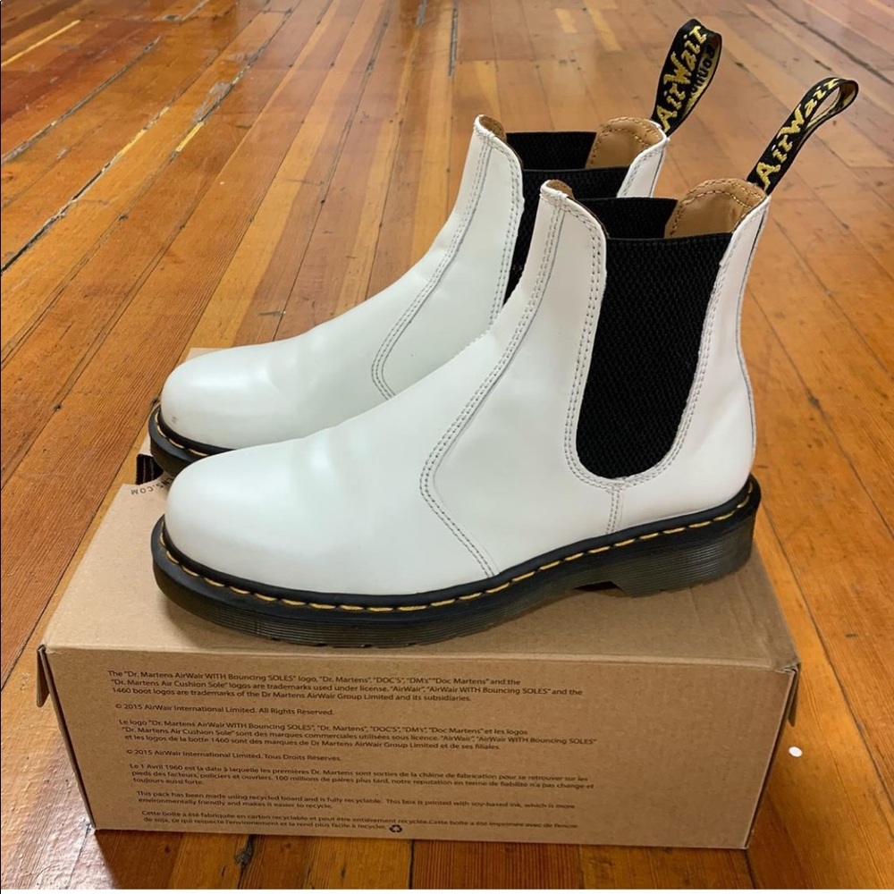 White Chelsea Boots